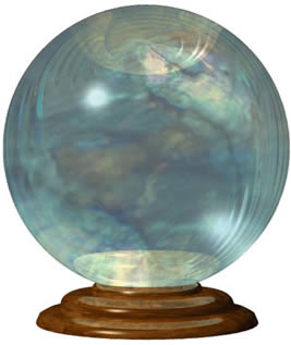 Adivinación con bola de cristal tripleluna